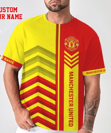 Custom Manchester United Shirt - Personalize Your Name, Bold Red/Yellow Design