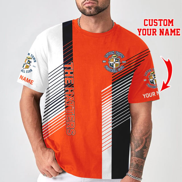 Custom Luton Town Fc T-Shirt - Personalize With Your Name - Bold Design For Hatters Fans