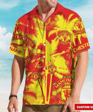 Customizable Manchester United Hawaiian Shirt - Vibrant Beachwear For Fans