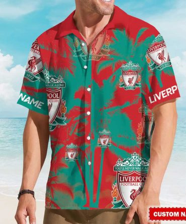 Liverpool Fc Hawaiian Shirt – Custom Name – Perfect For Fans & Beach Days!