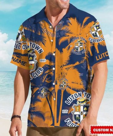 Custom Luton Town Fc Hawaiian Shirt - Personalized Summer Beachwear