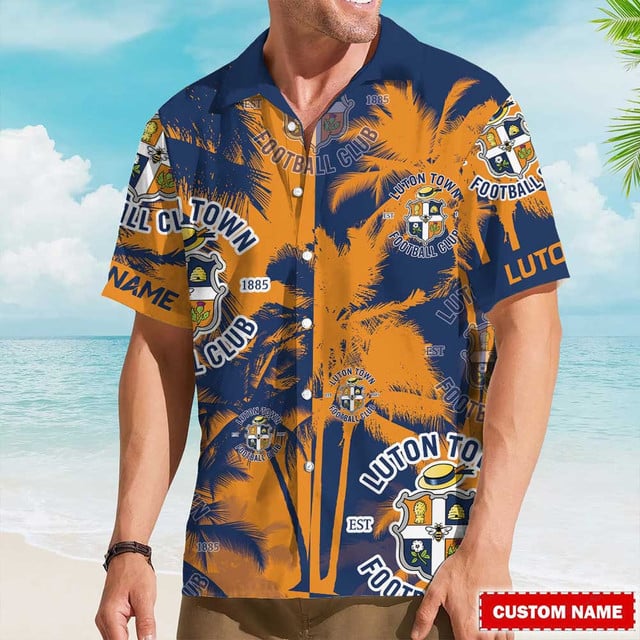 Custom Luton Town Fc Hawaiian Shirt - Personalized Summer Beachwear