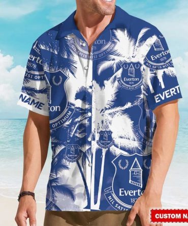 Custom Everton Hawaiian Shirt - Personalized Beachwear For Fans