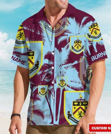 Customizable Burnley Fc Hawaiian Shirt - Tropical Beachwear For Fans