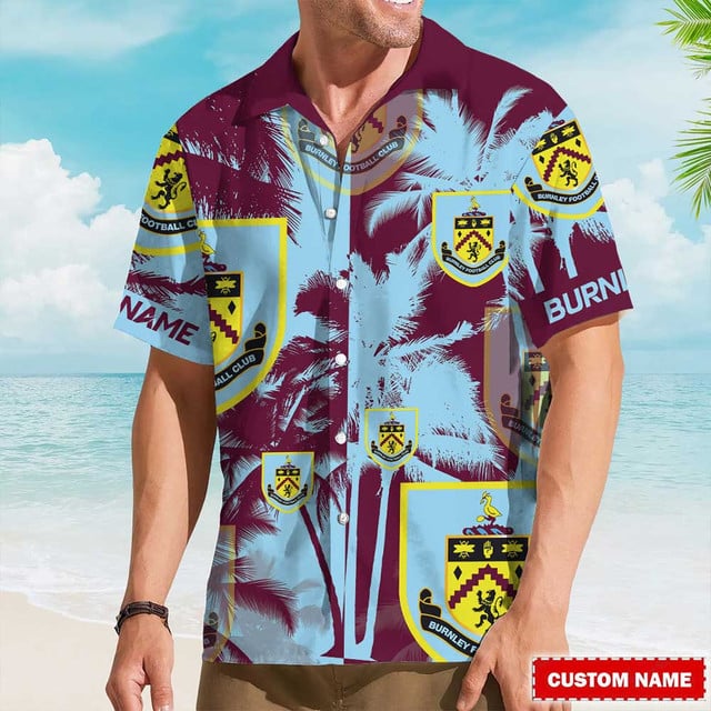 Customizable Burnley Fc Hawaiian Shirt - Tropical Beachwear For Fans