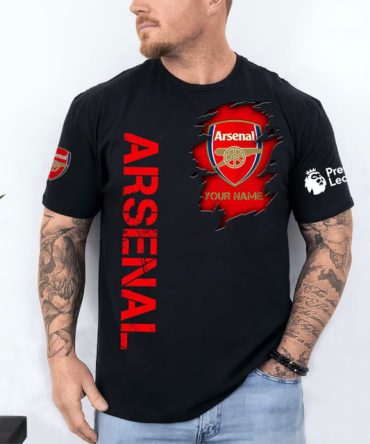 Custom Arsenal Fc T-Shirt - Personalized Name & Logo - Premier League Fan Gear
