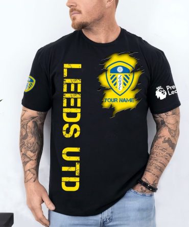 Custom Leeds United Fan Tee – Personalized Name, Premier League Official Gear