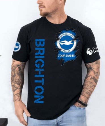 Custom Brighton Football T-Shirt - Personalized Fan Apparel For Premier League Supporters