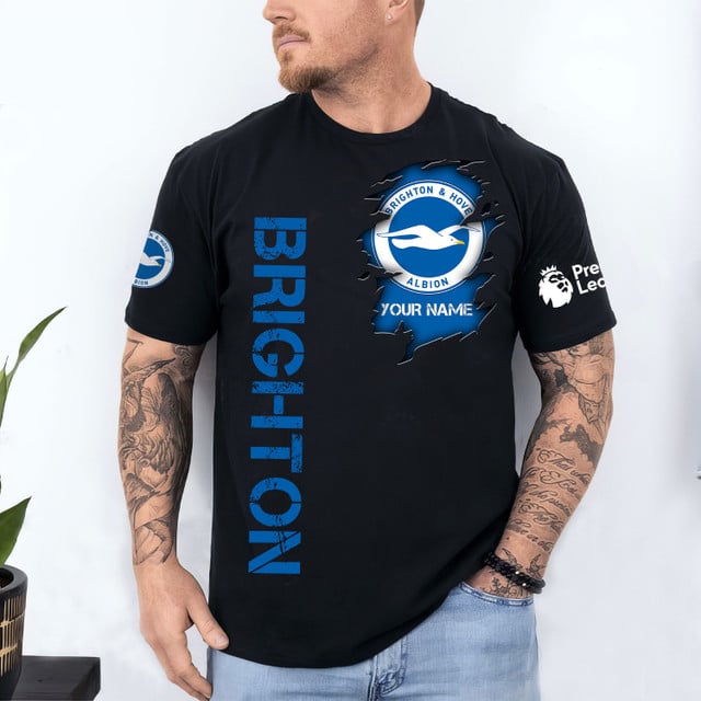 Custom Brighton Football T-Shirt - Personalized Fan Apparel For Premier League Supporters