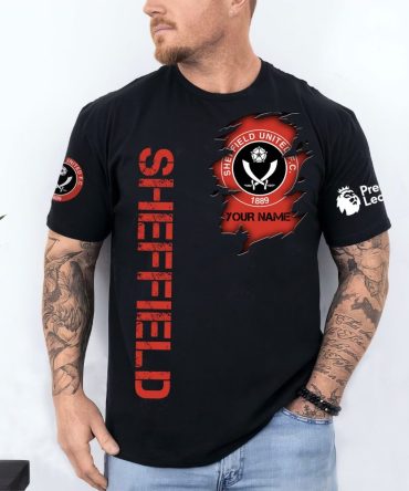 Custom Sheffield United Fc T-Shirt – Personalize Your Name, Perfect Gift For Fans!