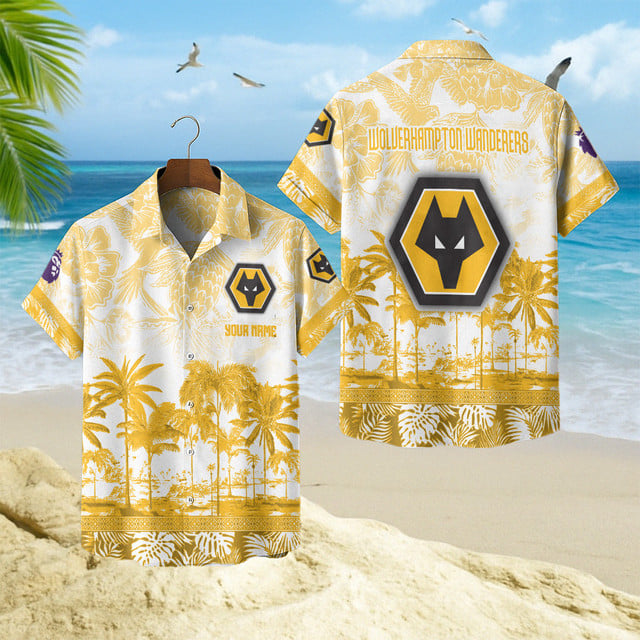 Custom Wolves Beach Shirt – Tropical Design, Perfect For Summer Vibes & Fan Style