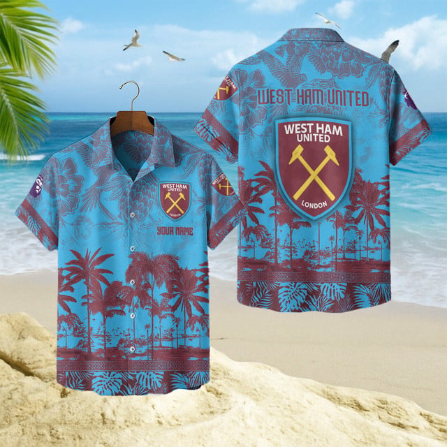West Ham United Hawaiian Shirt – Customizable Beachwear For Fans