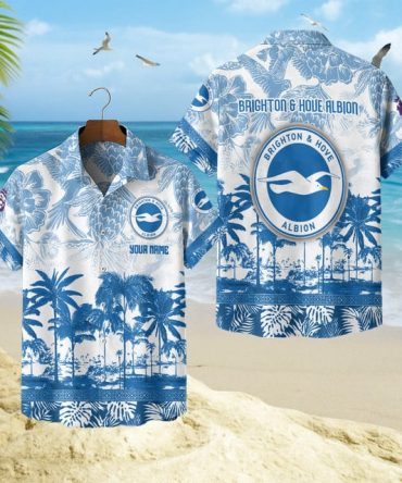 Brighton & Hove Albion Hawaiian Shirt - Tropical Beach Vibes Fan Apparel