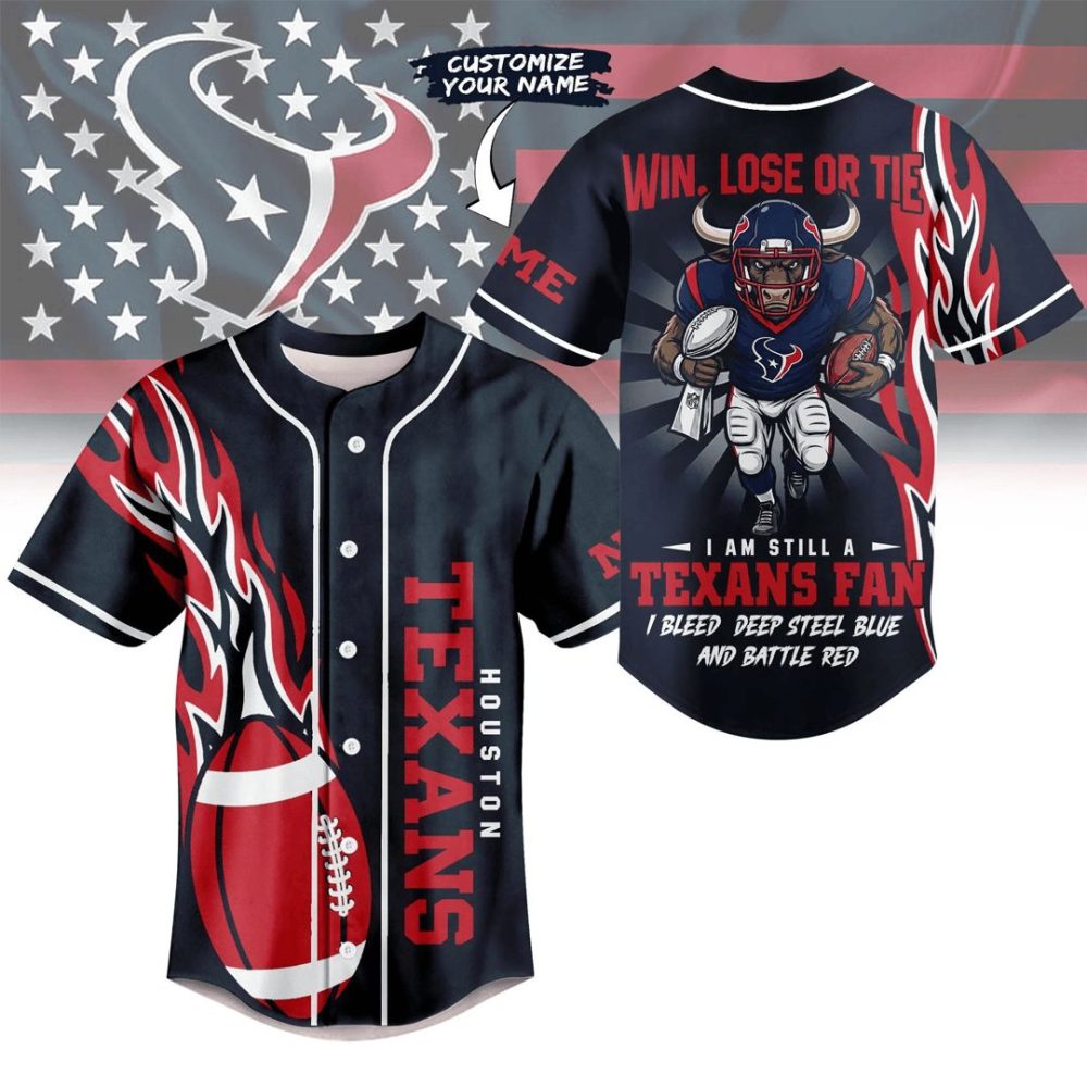 Custom Name Houston Texans Jersey Football Texans Strong Apparel Forever Fan Gift
