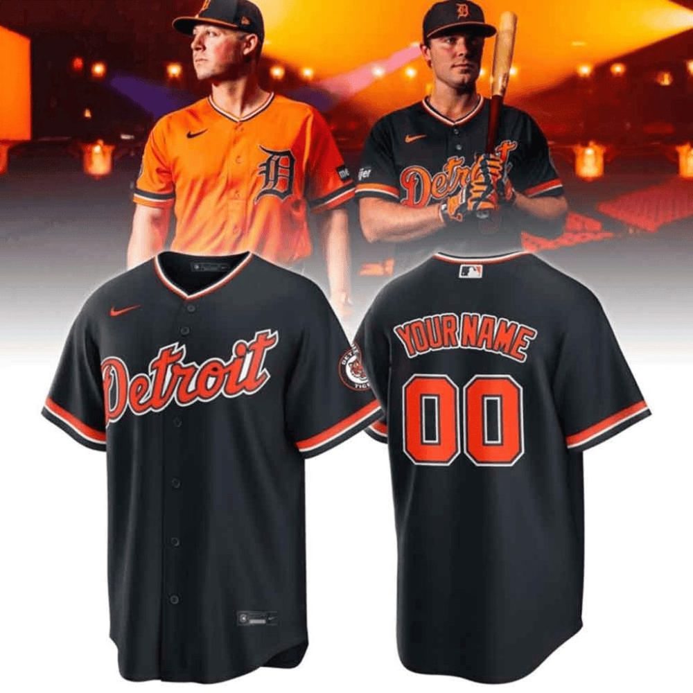 Personalized 2026 Detroit Tigers Black Alternate Baseball Jersey Detroit Tigers Merch Fan Gifts