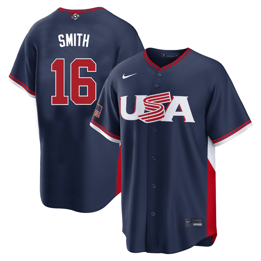 16 Will Smith Usa 2026 World Baseball Classic Baseball Jersey Team Usa Wbc 2026 Merch White - Image 2