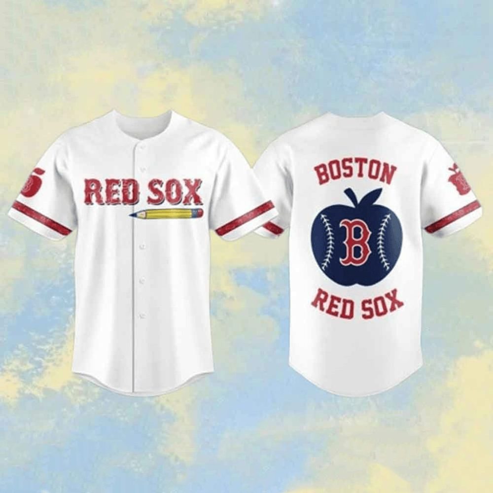 Boston Red Sox Teacher Appreciation Night Baseball Jersey Boston Red Sox Merch Gifts For Bff