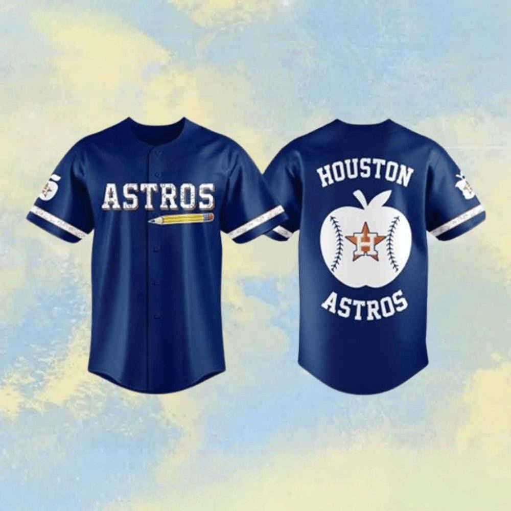 Houston Astros Teacher Appreciation Night Baseball Jersey Houston Astros Merch Son Gifts