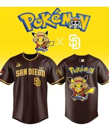 San Diego Padres X One Piece X Pokemon Night Baseball Jersey Padres Merch Fans Gifts