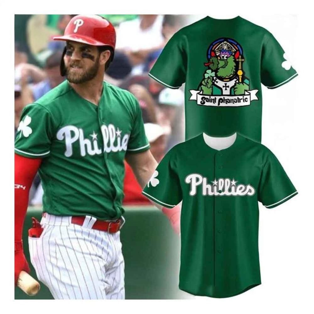 Philadelphia Phillies 2026 St Patricks Day Baseball Jersey Phillies Merch Fans Gifts