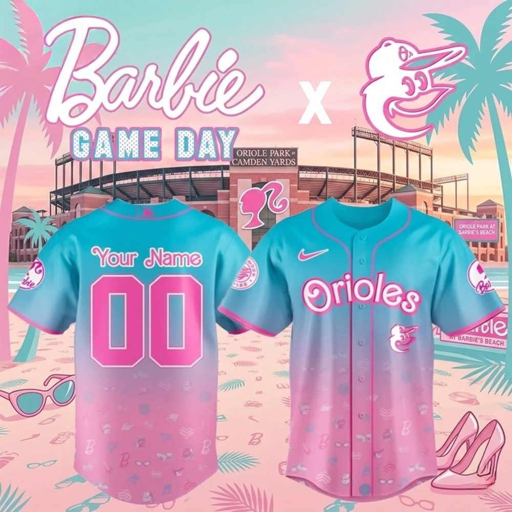 Personalized Baltimore Orioles Barbie Game Day Baseball Jersey 2026 Orioles Merch Gifts For Her
