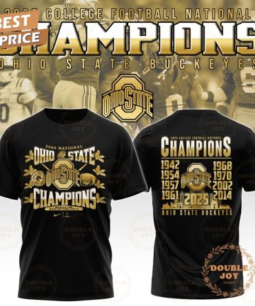2025 College Football National Champions Ohio State Buckeyes Ncaa "Nine-Times" T-Shirt, Hoodie