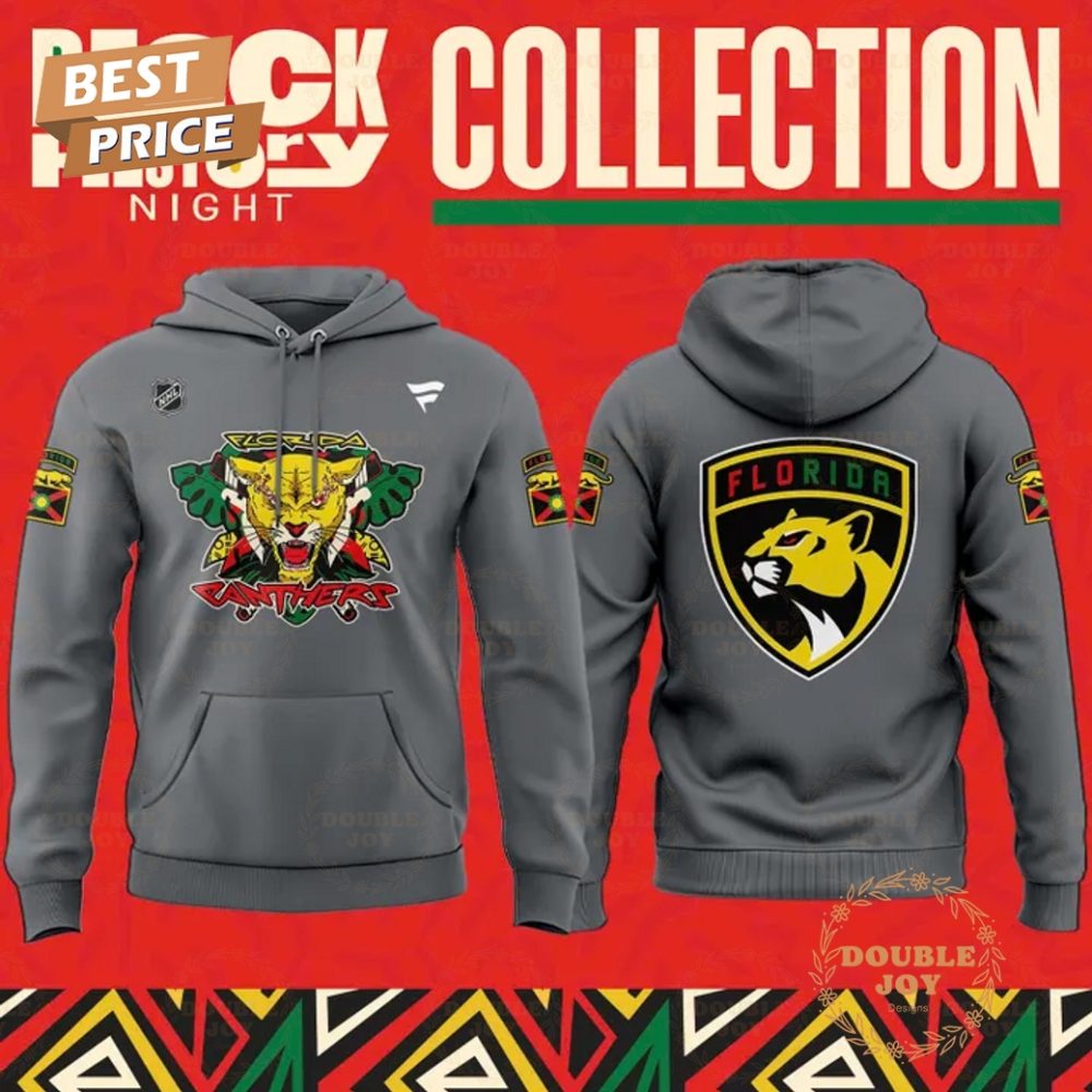 2025 Florida Panthers Black History Night Hoodie - Grey