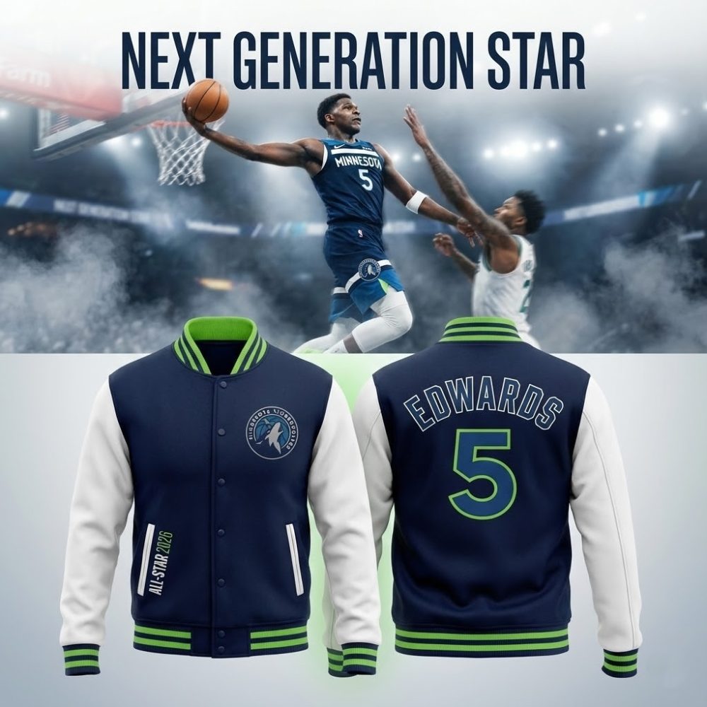 Anthony Edwards Nba All Stars 2026 Varsity Jacket