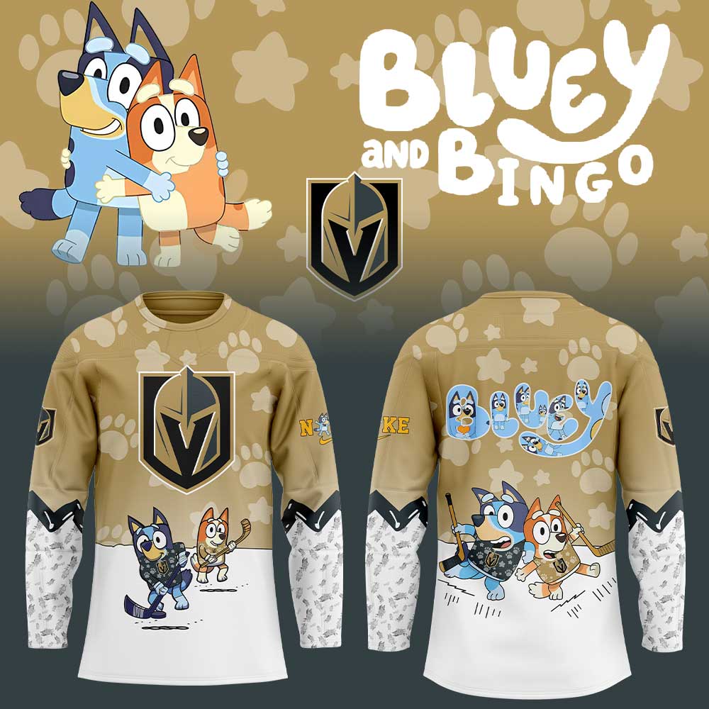 Vegas Golden Knights Bluey And Bingo Jersey