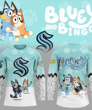 Seattle Kraken Bluey And Bingo Jersey