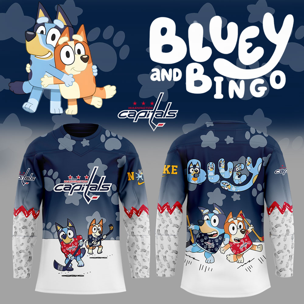 Washington Capitals Bluey And Bingo Jersey
