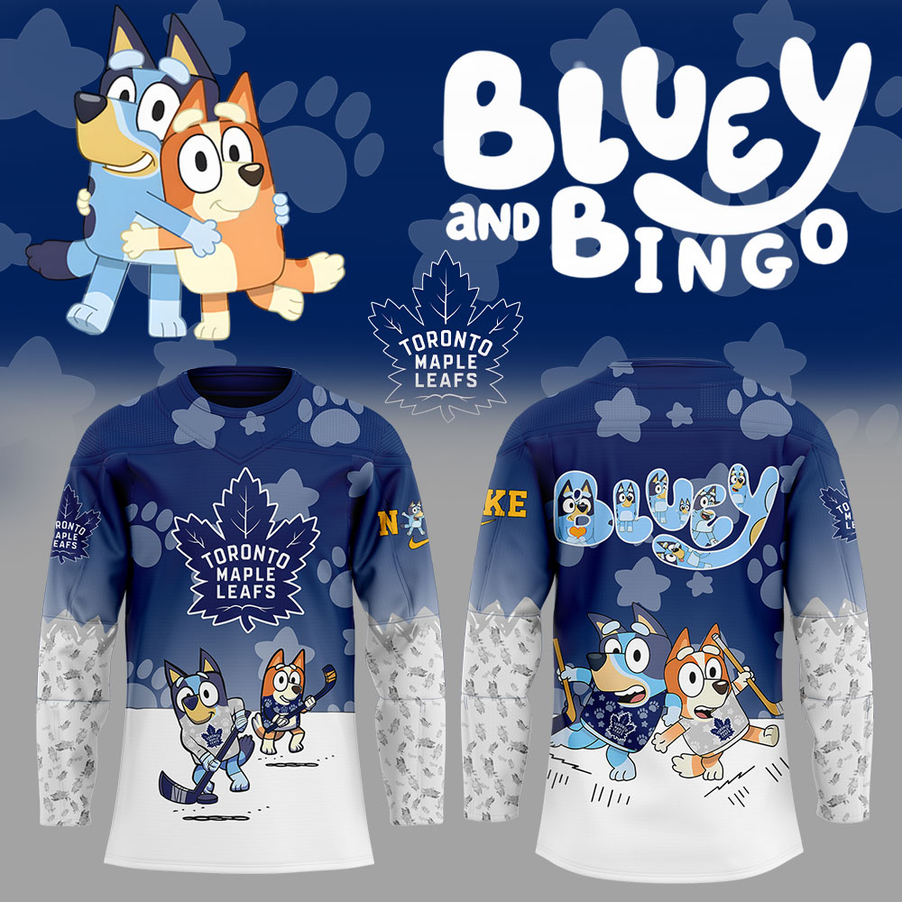 Toronto Maple Leafs Bluey And Bingo Jersey