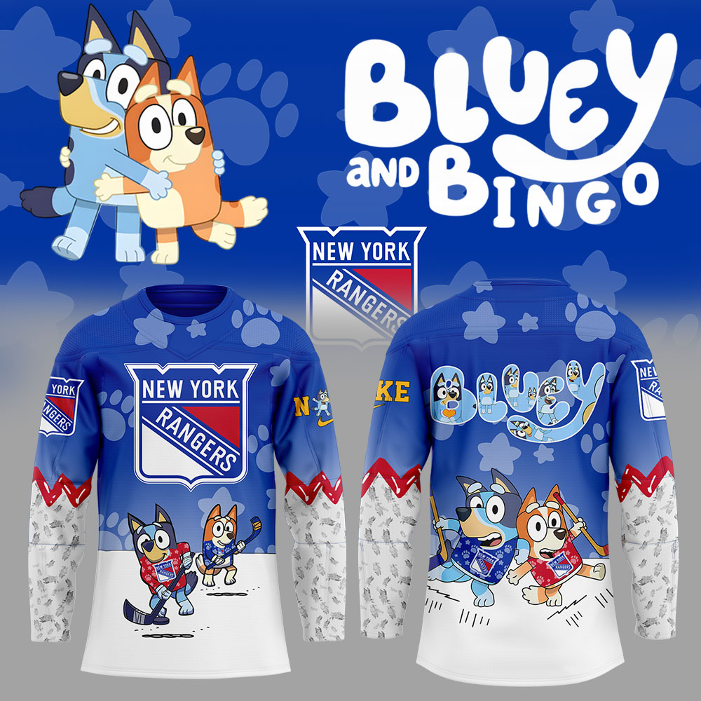New York Rangers Bluey And Bingo Jersey