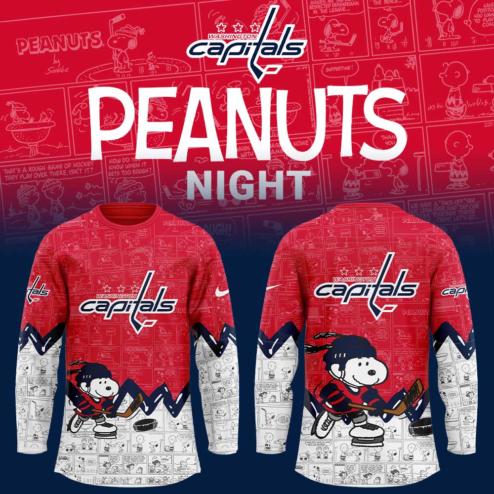 Washington Capitals 75Th Anniversary Of Peanuts Red Jersey