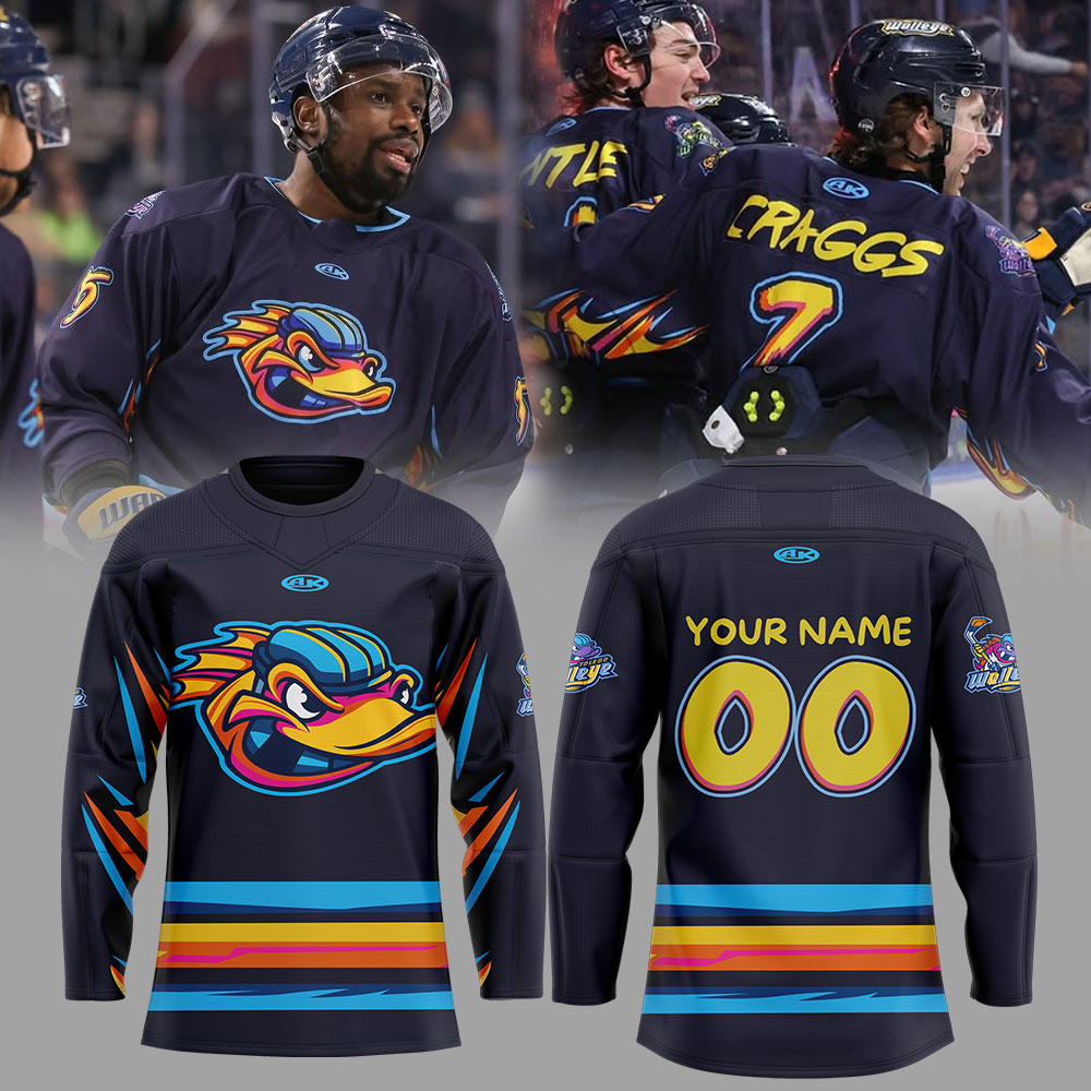 Toledo Walleye Kid?S Takeover Night Custom Name, Number For Fans Jersey