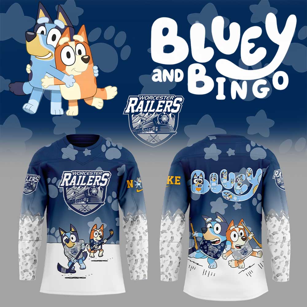 Worcester Railers Bluey And Bingo Jersey