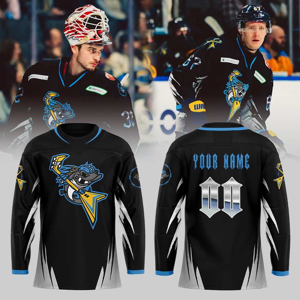 Toledo Walleye Rock The Rink Night 2025 Uniform Jersey Custom Name, Number For Fans