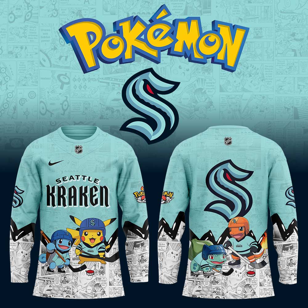 Seattle Kraken X PokeMon New Jersey