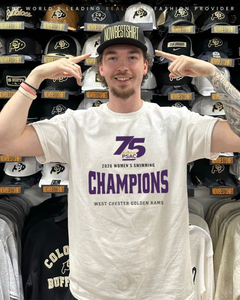 75 Psac 2026 Women’S Swimming Champions West Chester Golden Rams Shirt