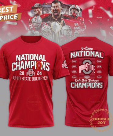 9-Times National Champions 2024 Ohio State Buckeyes Ncaa T-Shirt, Hoodie