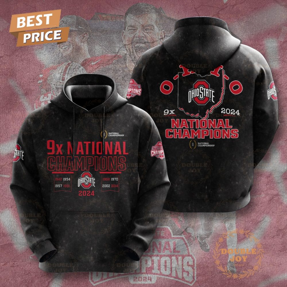 9X National Champions O-H-I-O State Buckeyes Ncaa T-Shirt, Hoodie - Image 2