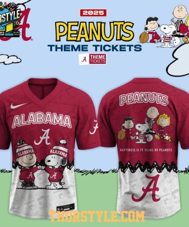 Alabama Crimson Tide Peanut X-Mas Gameday Personalized Football Jersey