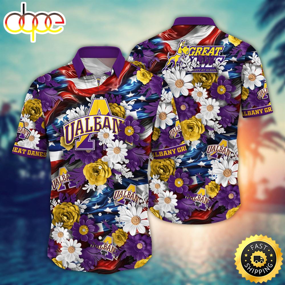 Albany Great Danes Ncaa3 Hawaii Shirt Independence Day