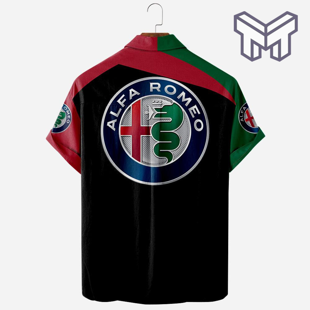 Alfa Romeo Racing Car Apparel, Alfa Romeo Racing Car Custom Hawaiian Shirt - Image 2