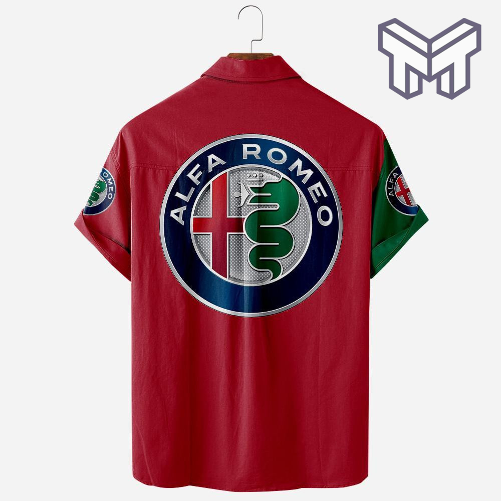 Alfa Romeo Racing Car Apparel, Alfa Romeo Racing Car Hawaiian Shirt - Image 2