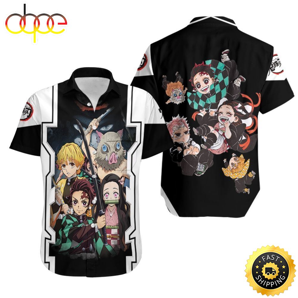 Anime Kimetsu No Yaiba Poster Anime Hawaiian Shirt