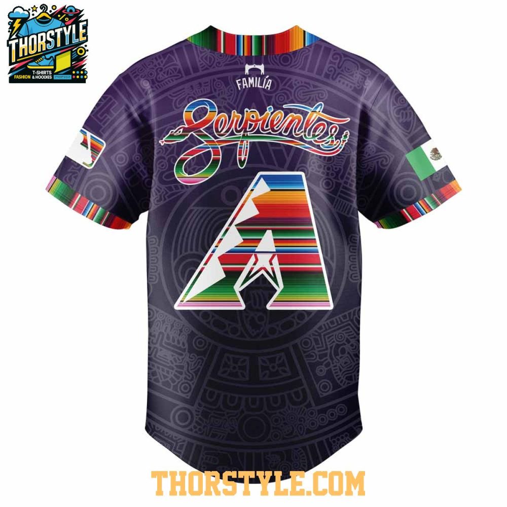 Arizona Diamondbacks Mexican Heritage Familia 2025 Personalized Baseball Jersey - Image 3