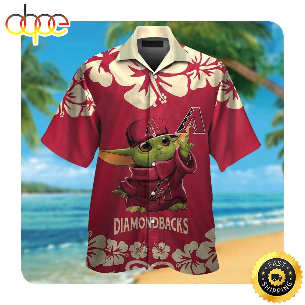 Arizona Diamondbacks Baby Yoda Tropical Aloha Hawaiians Hawaiian Shirt