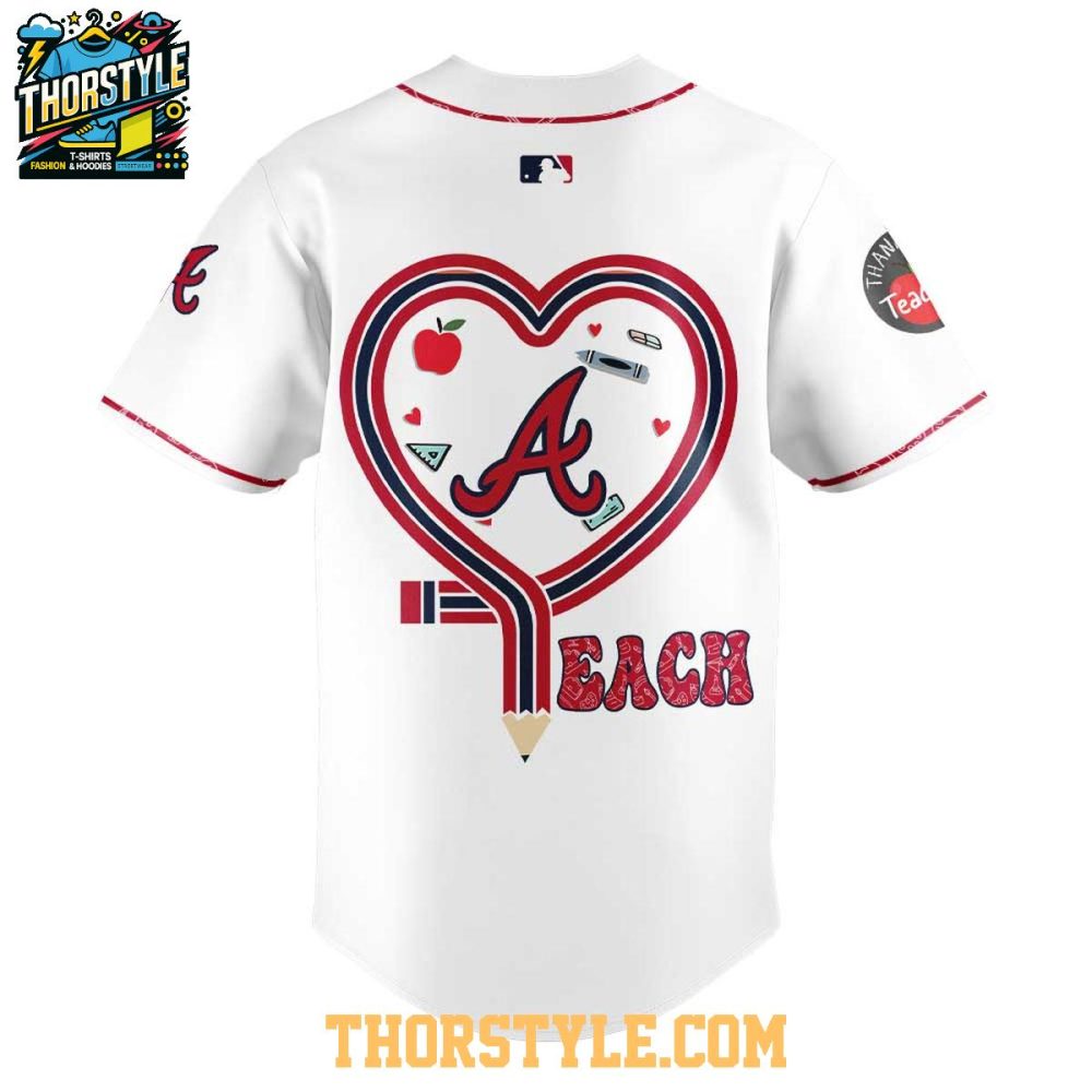 Atlanta Braves Teacher Appreciation Day 2025 Baseball Jersey - Image 3