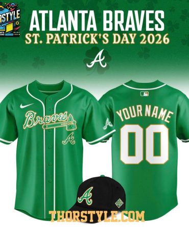Atlanta Braves X St. Patrick'S Day 2026 Personalized Baseball Jersey